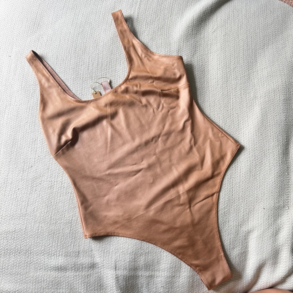 NWT Skims Wet Faux Leather bodysuit - Sienna M